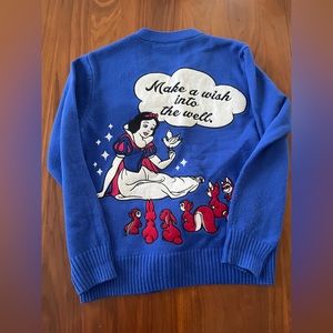 Disney x CakeWorthy Snow White Vintage Inspired Blue Embroidered Cardigan Sz M